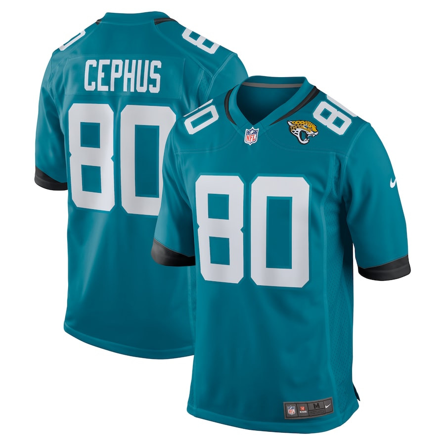 Joshua Cephus 80 Jacksonville Jaguars Team Game Teal NFL Jersey Men's