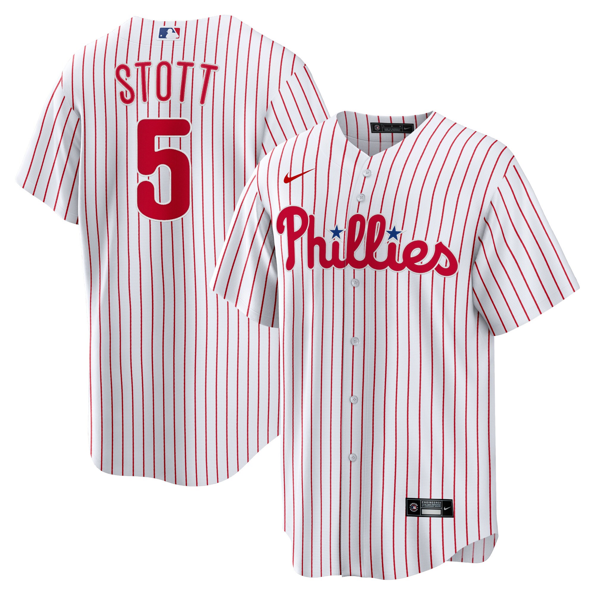 Philadelphia Phillies Bryson Stott White Player MLB Jersey Men's