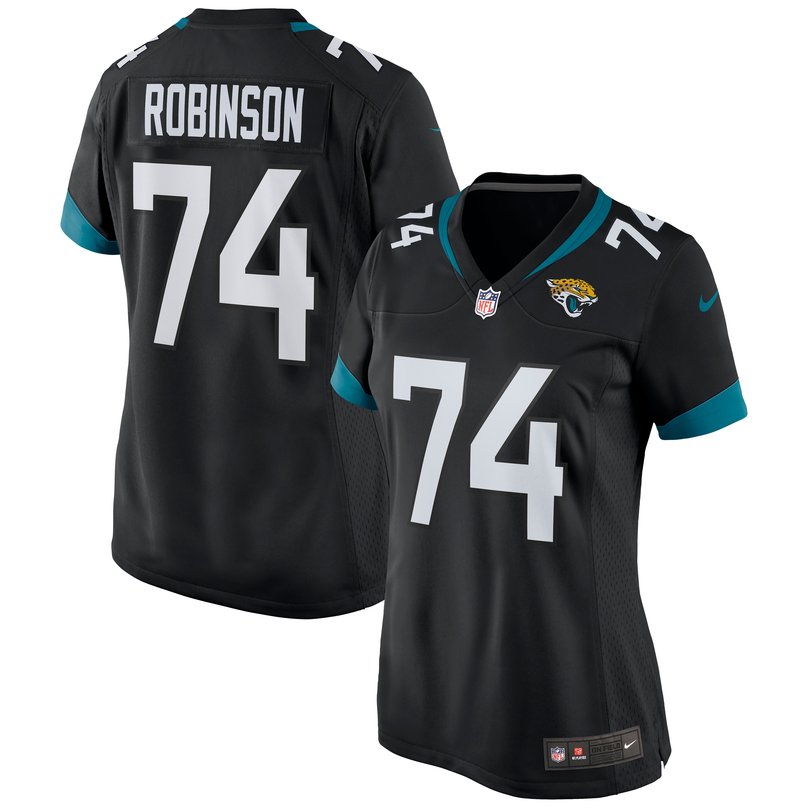 Jacksonville Jaguars Cam Robinson Black Game NFL Jersey Women's