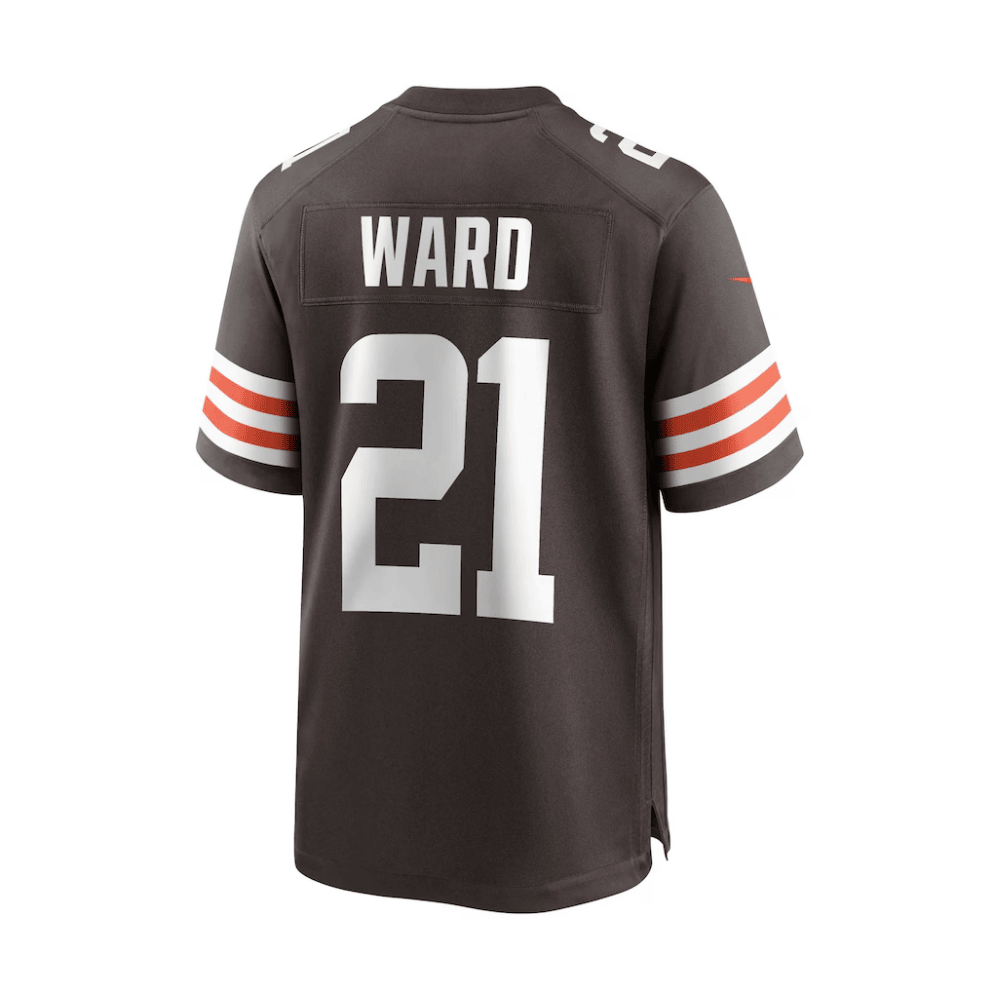 Denzel Ward 21 Cleveland Browns 2025 Pro Bowl Patch Game Brown NFL Jersey Men's