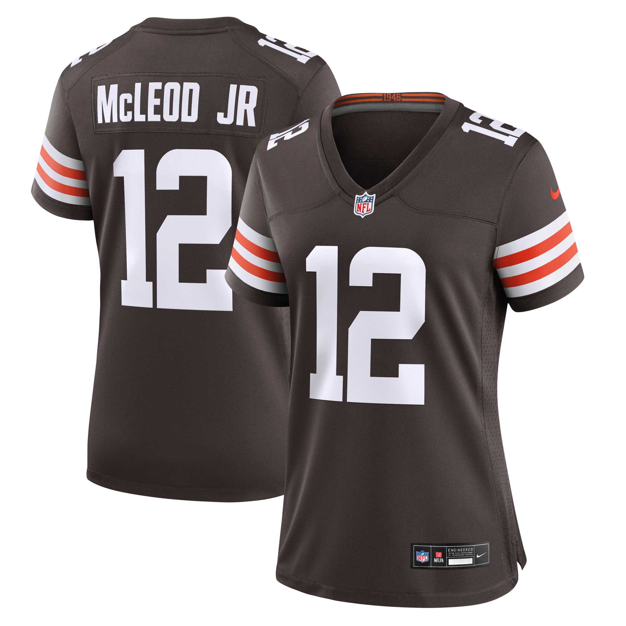 Cleveland Browns Rodney McLeod Jr Brown Game NFL Jersey Women's