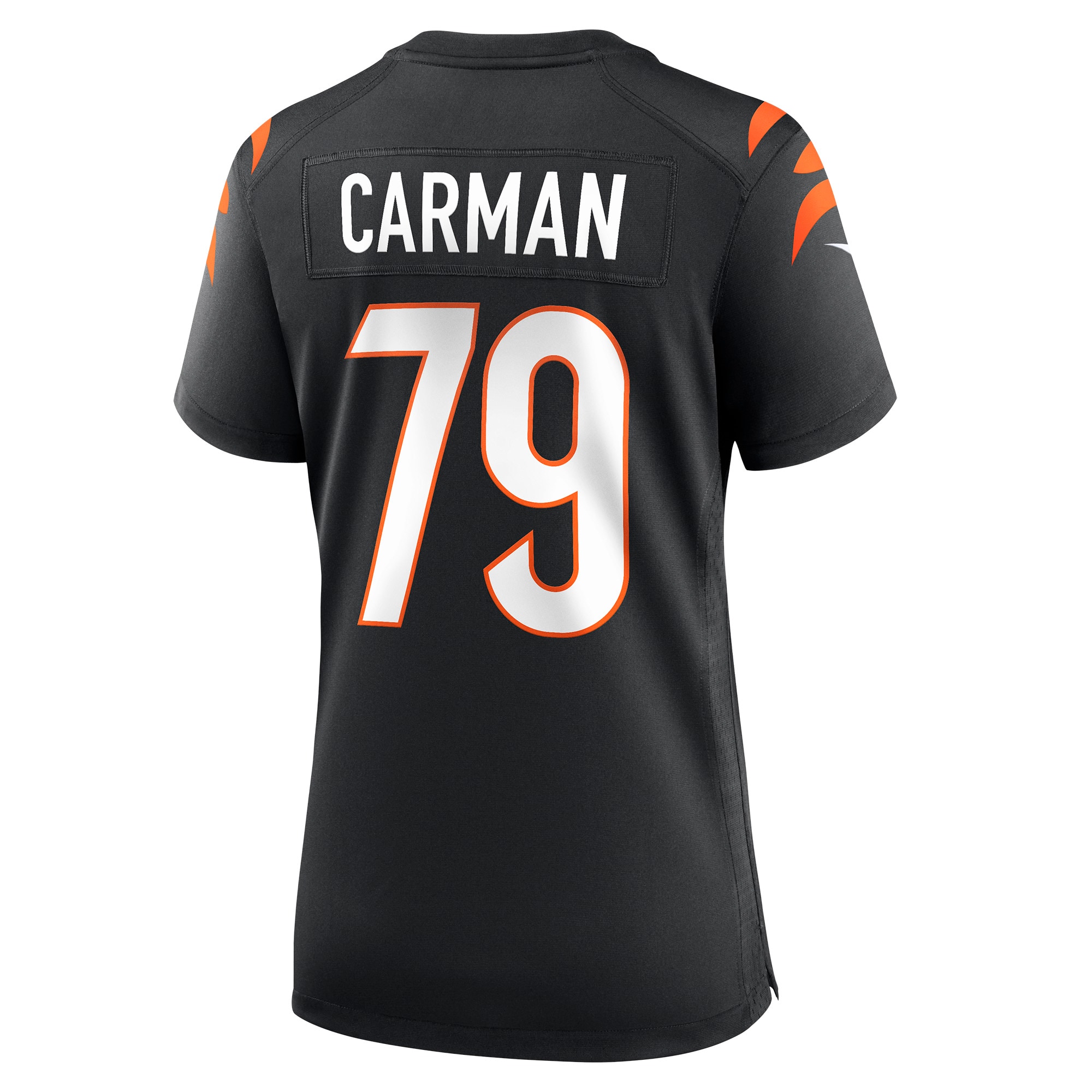 Cincinnati Bengals Jackson Carman Black Game NFL Jersey Women's