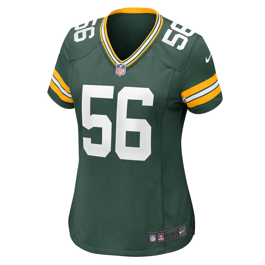 Edgerrin Cooper 56 Green Bay Packers Game Green NFL Jersey Women's