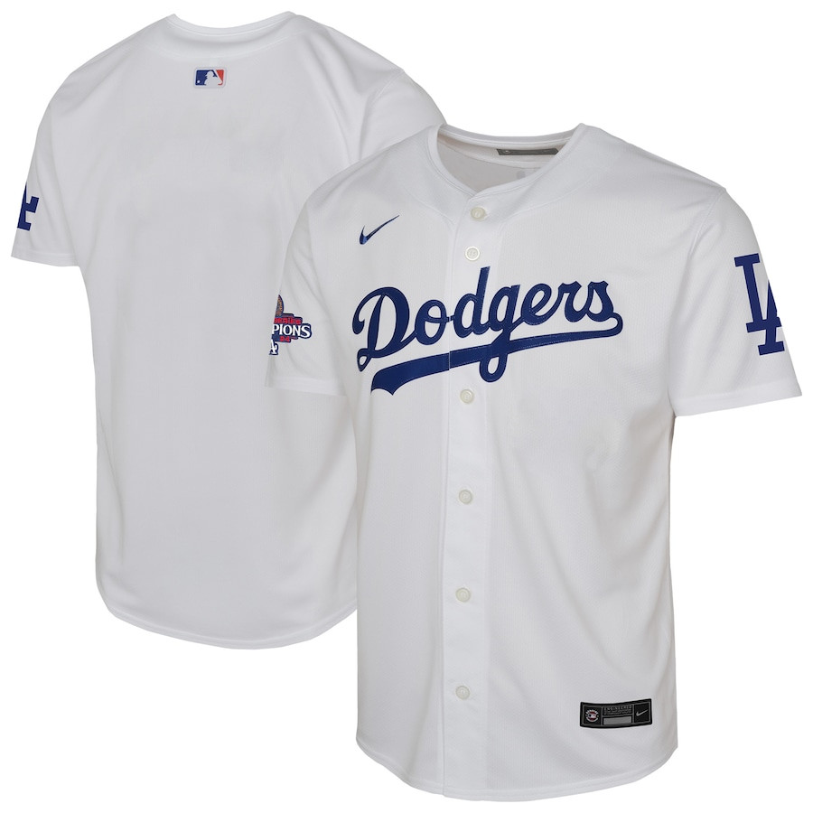 Los Angeles Dodgers 2024 World Series Champions Home Limited White MLB Jersey Youth