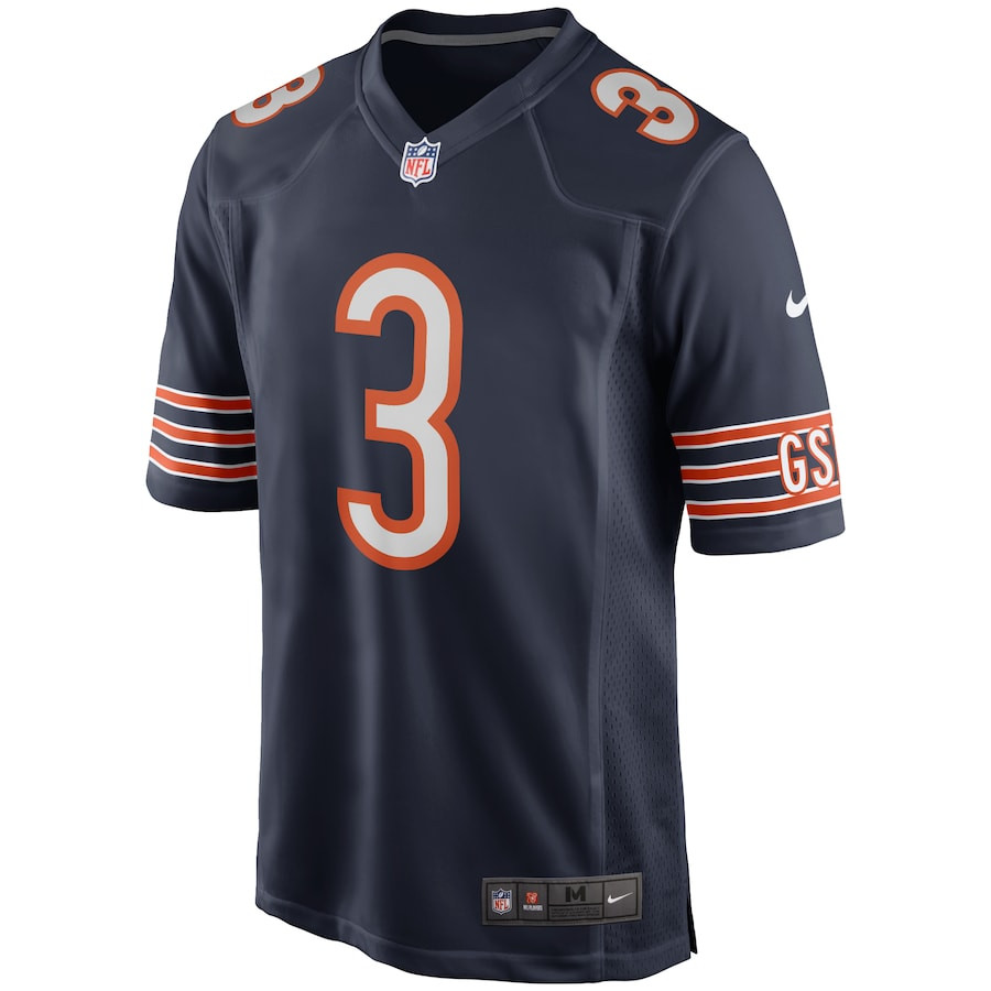 Bronko Nagurski 3 Chicago Bears Game Retired Navy NFL Jersey Men's