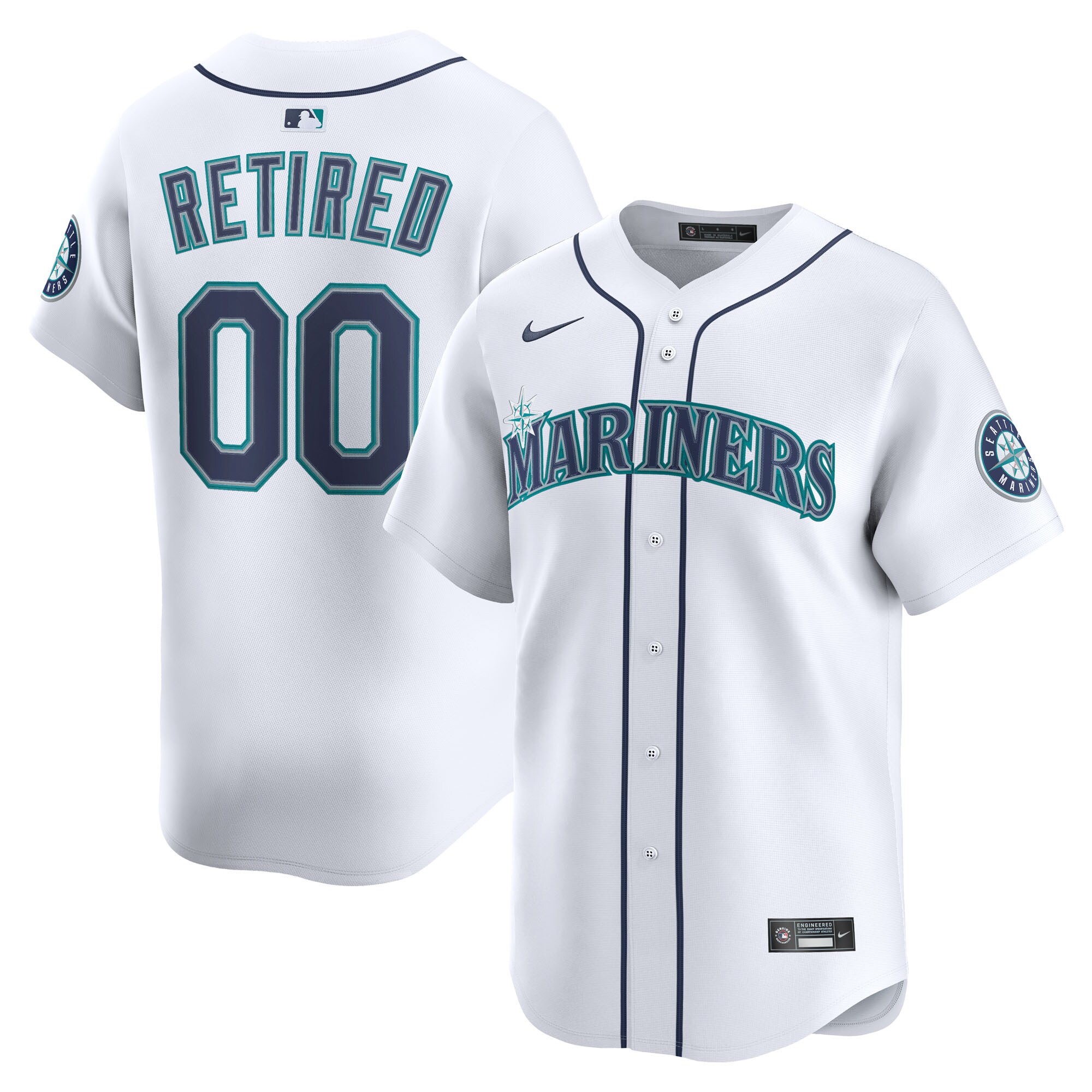 Seattle Mariners White Home Limited Pick-A-Player Retired Roster MLB Jersey Men's