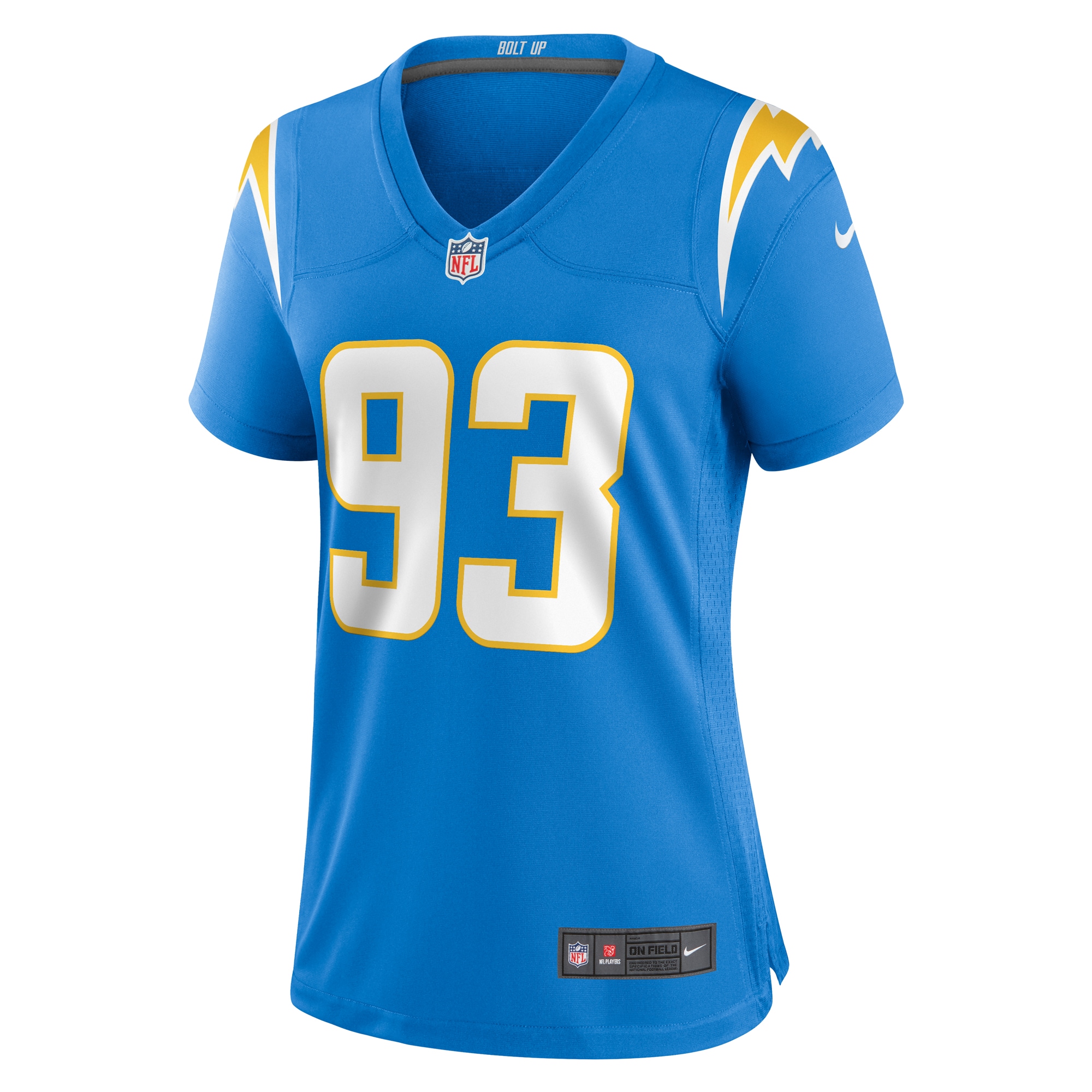 Los Angeles Chargers Otito Ogbonnia Powder Blue Game Player NFL Jersey Women's