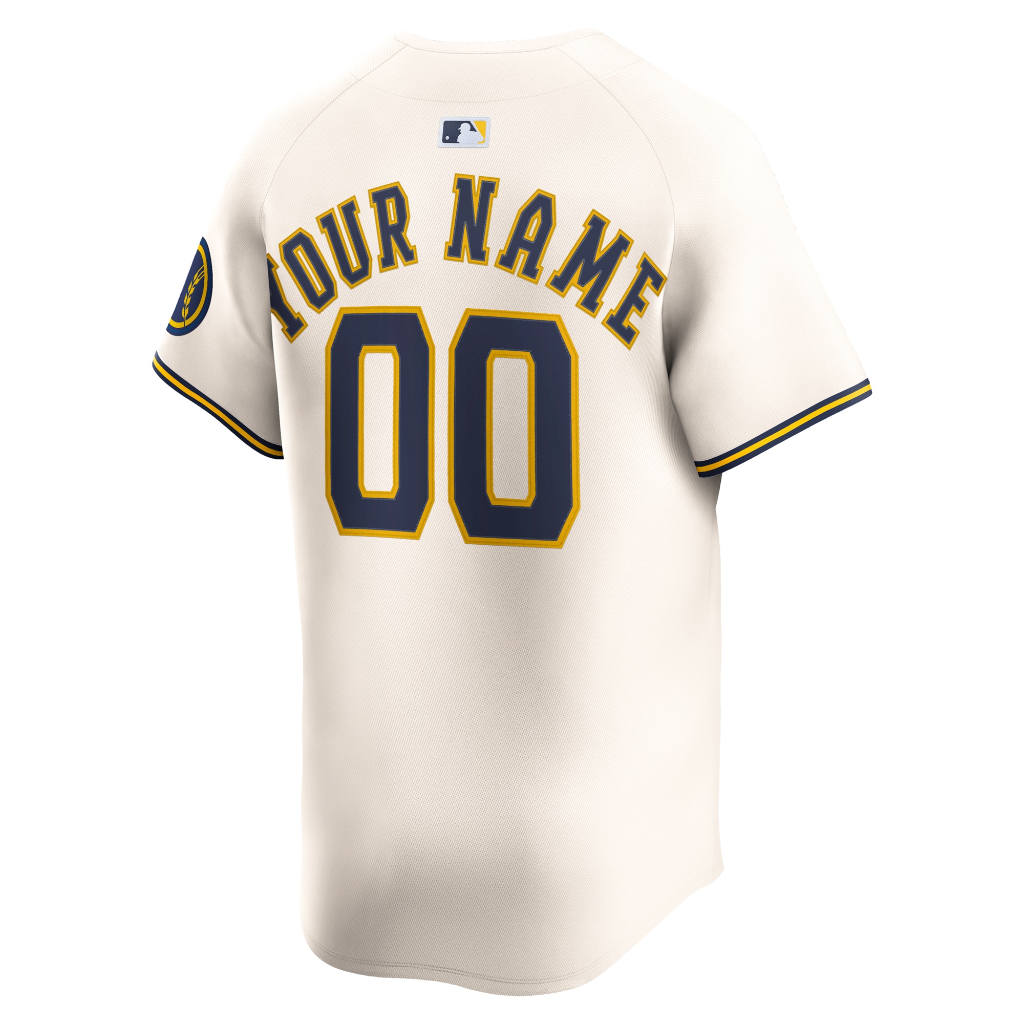 Milwaukee Brewers Cream Home Limited Custom MLB Jersey Men's