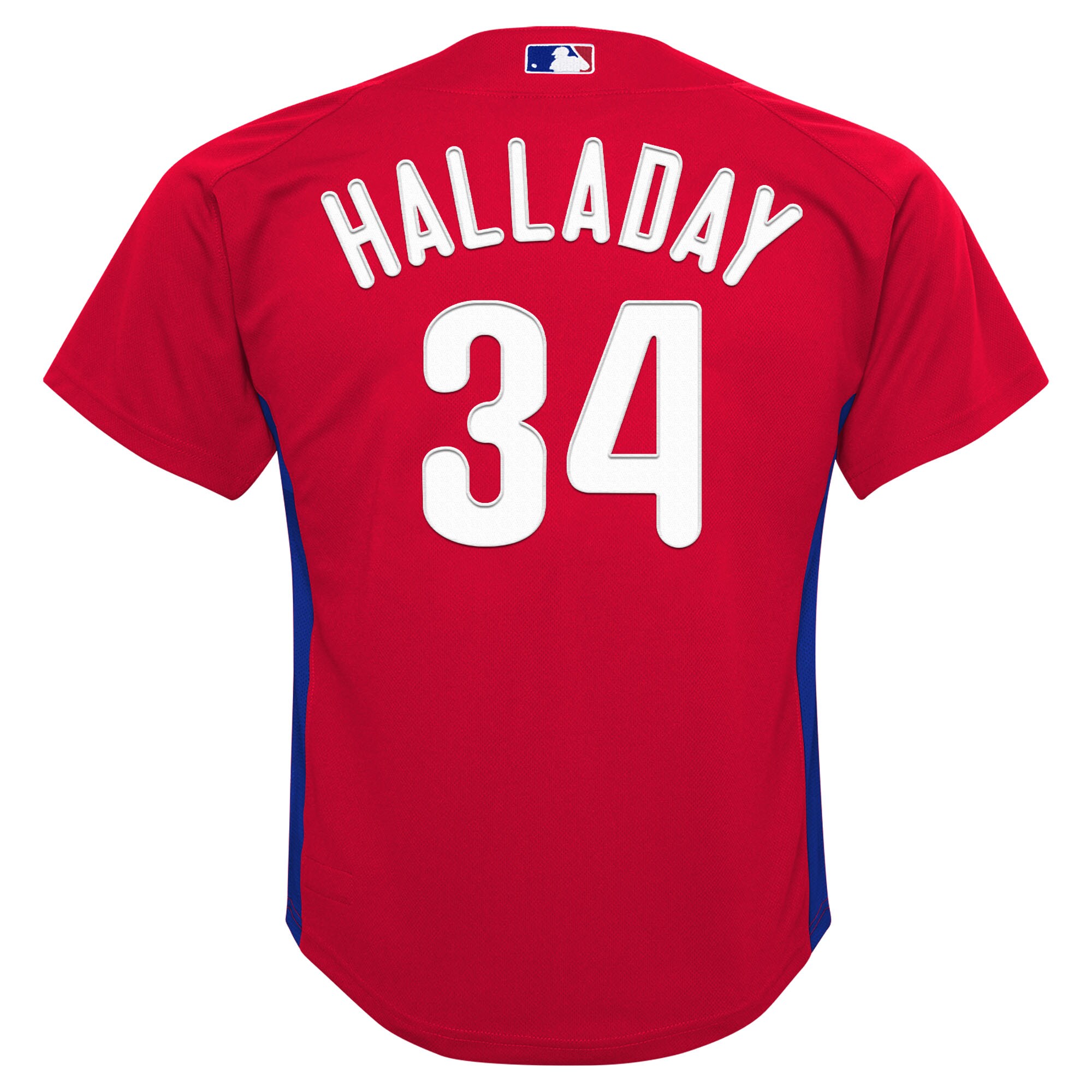 Preschool Philadelphia Phillies Roy Halladay Mitchell Ness Red Cooperstown Collection Mesh Batting Practice MLB Jersey Men's