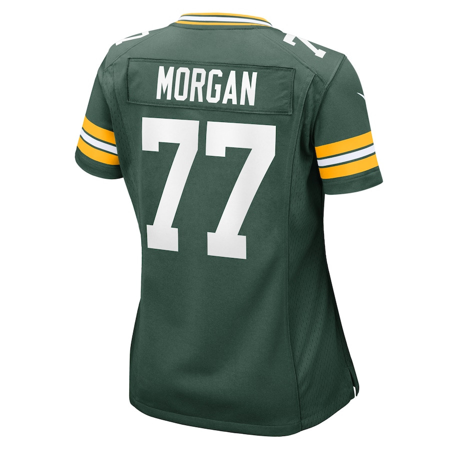 Jordan Morgan 77 Green Bay Packers Game Green NFL Jersey Women's