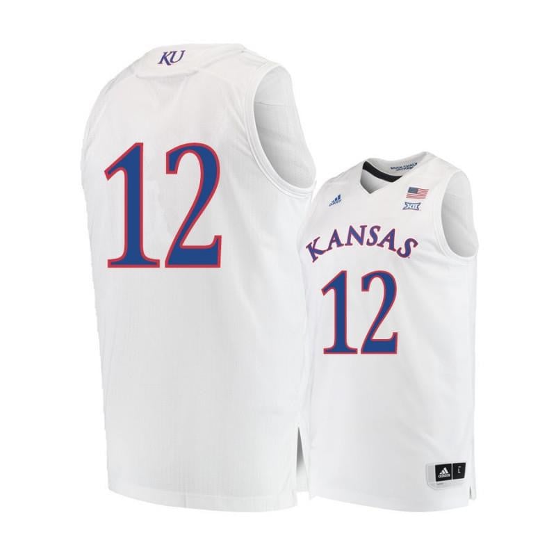 12 Chris Teaha White Kansas Jayhawks NCAA Jersey Men's