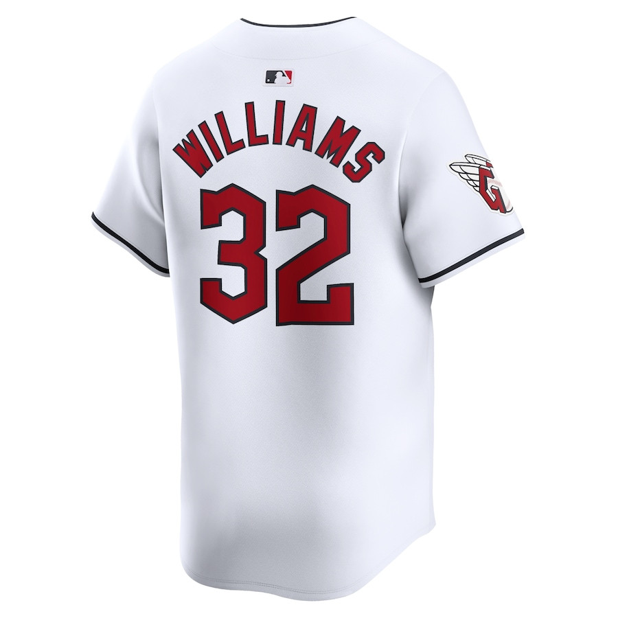 Gavin Williams 32 Cleveland Guardians Home Limited White MLB Jersey Men's