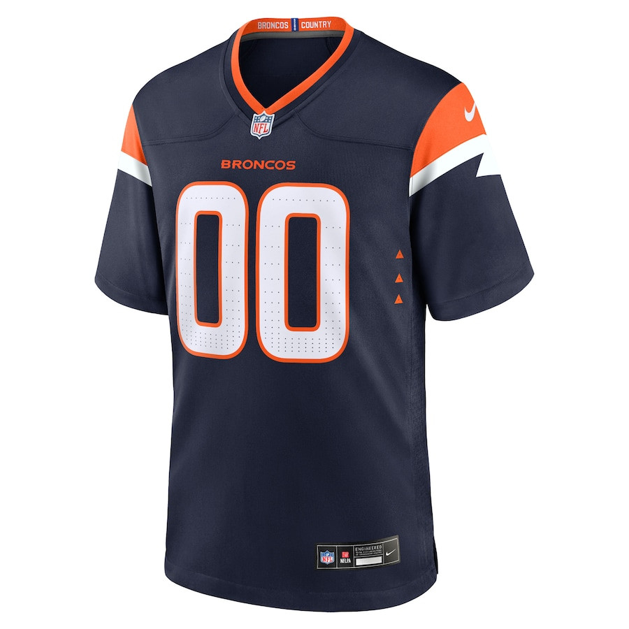 Denver Broncos Alternate Custom Game Navy NFL Jersey Men's