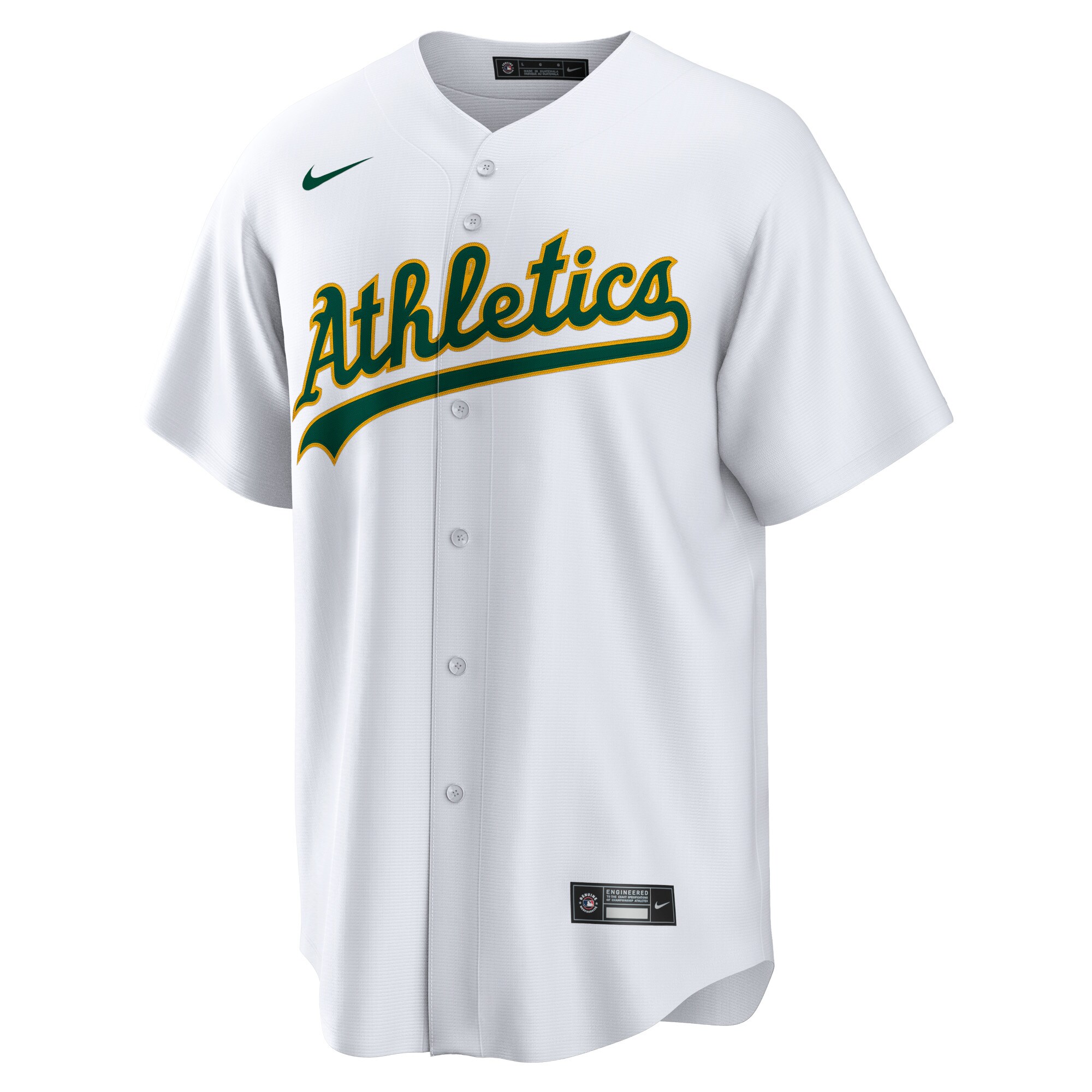Oakland Athletics White Home Blank MLB Jersey Men's