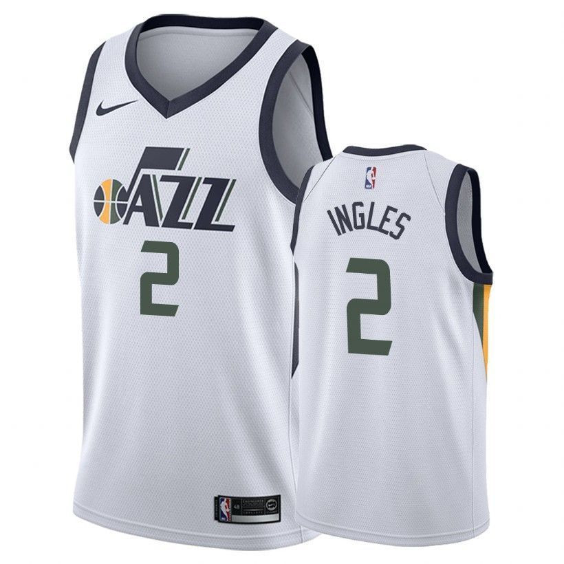 Utah Jazz Joe Ingles 2 Associatio White NBA Jersey Men's