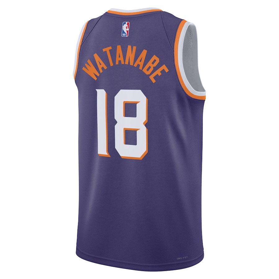 Yuta Watanabe 18 Phoenix Suns 2023/24 Swingman Icon Edition Purple NBA Jersey Men's