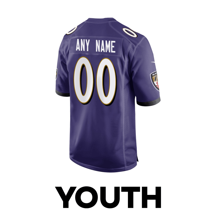 Baltimore Ravens vs. San Francisco 49ers Super Bowl LVIII Matchup Game Custom Purple NFL Jersey Youth