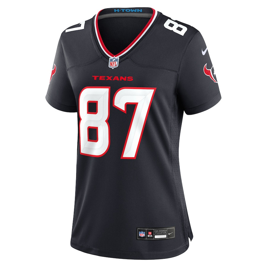 Cade Stover 87 Houston Texans Team Game Navy NFL Jersey Women's