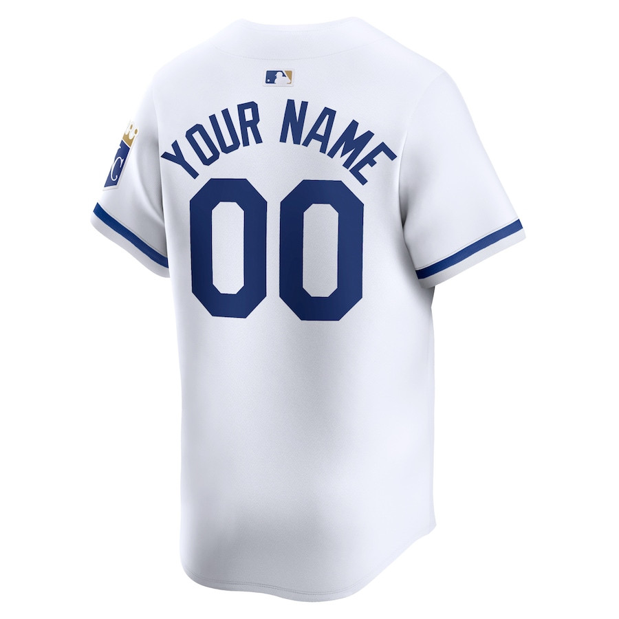 Kansas City Royals Home Limited Custom White MLB Jersey Youth