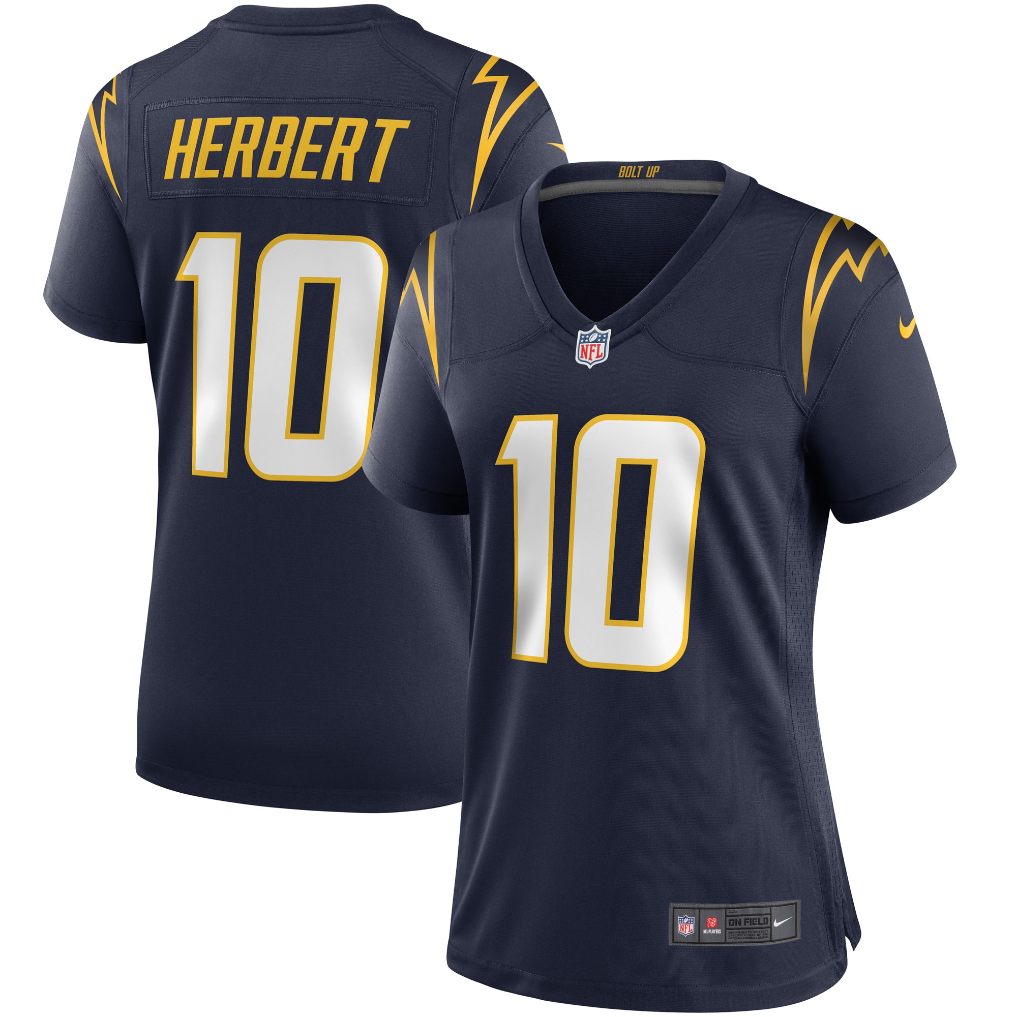 Los Angeles Chargers Justin Herbert Navy Game NFL Jersey Women's