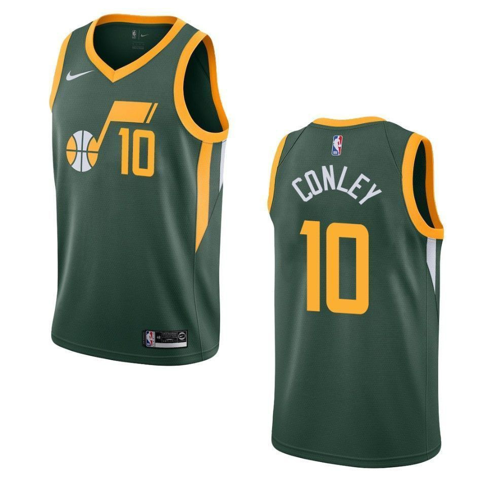 Utah Jazz 10 Mike Conley Earned Swingman Green NBA Jersey Men's