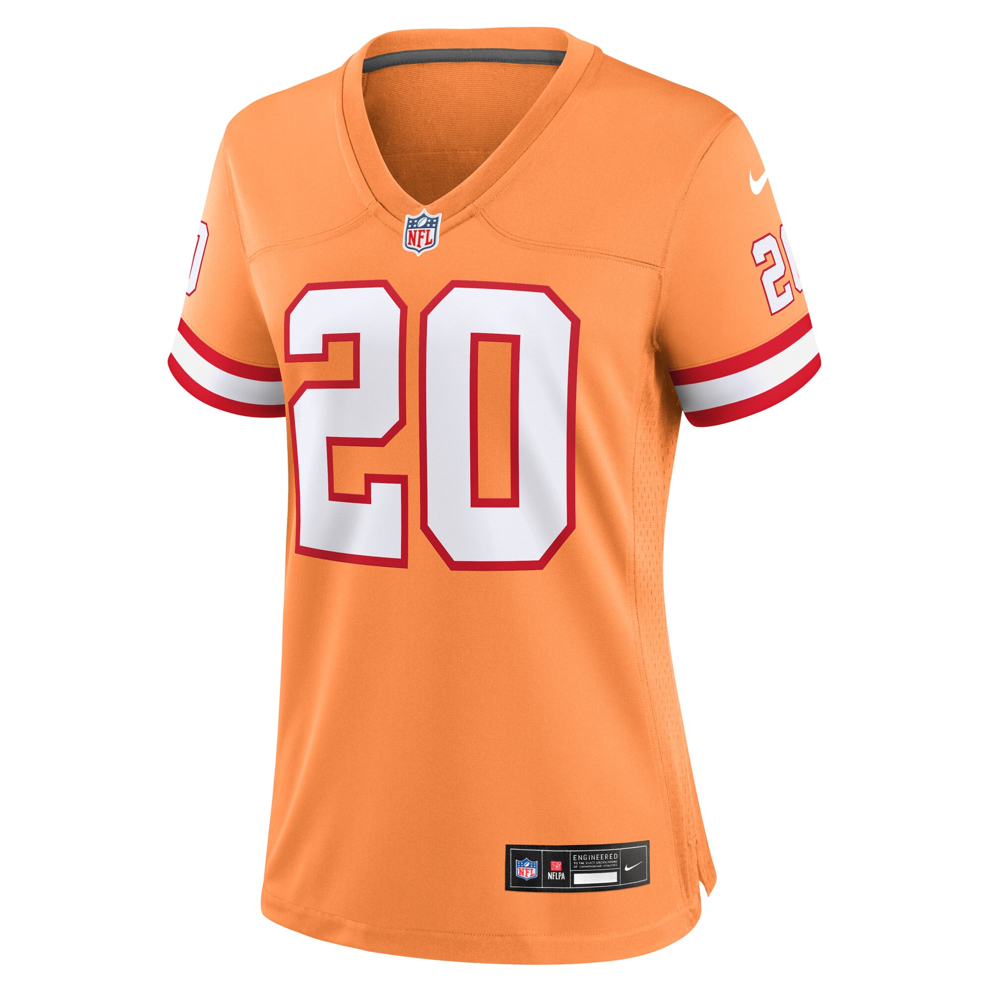 Tampa Bay Buccaneers Ronde Barber Orange Throwback Game NFL Jersey Women's