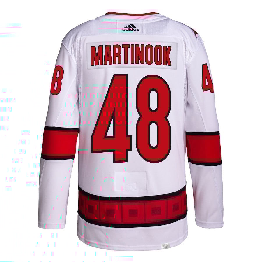 Jordan Martinook 48 Carolina Hurricanes Away Primegreen White NHL Jersey Men's