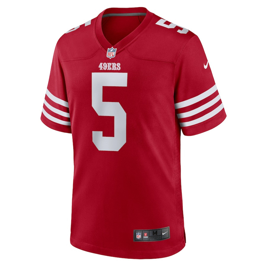 Joshua Dobbs 5 San Francisco 49ers Team Game Scarlet NFL Jersey Men's