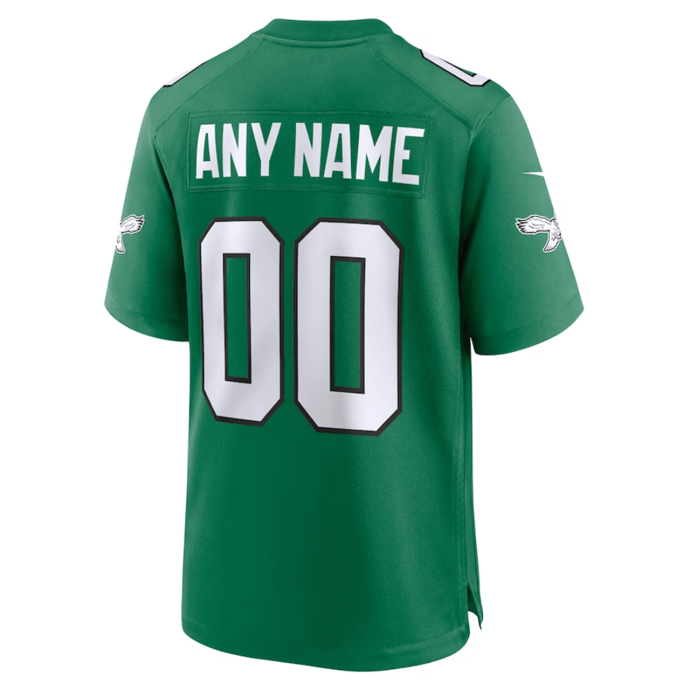 Philadelphia Eagles Super Bowl LIX Patch Alternate Game Custom Kelly Green NFL Jersey Men's
