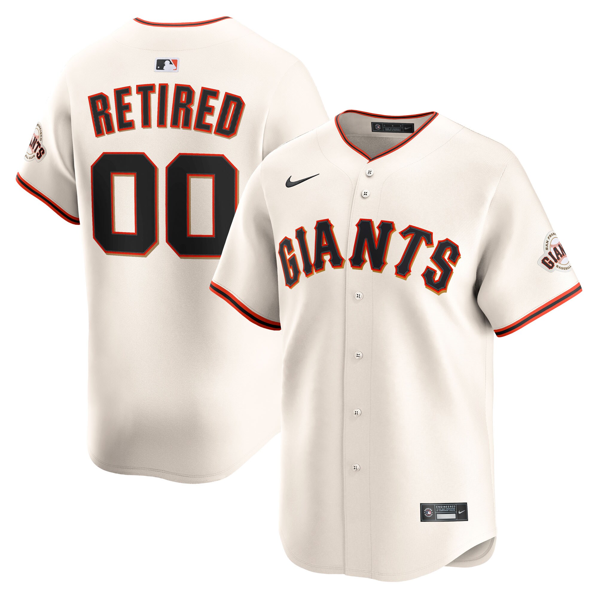 San Francisco Giants Cream Home Limited Pick-A-Player Retired Roster MLB Jersey Men's