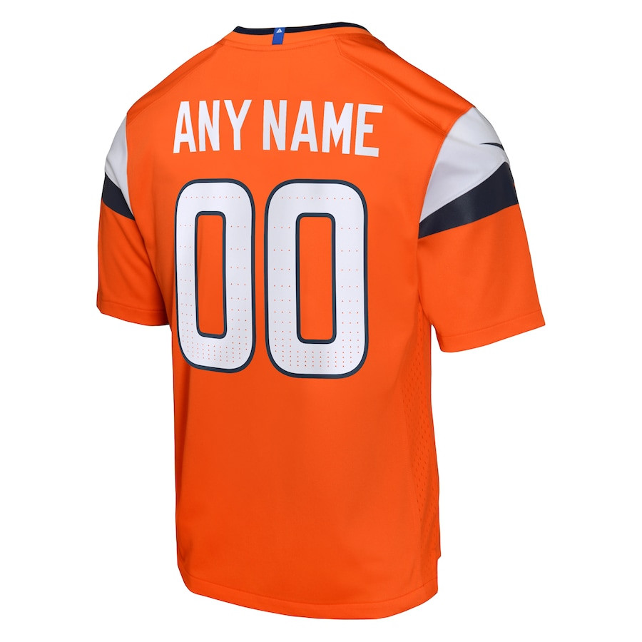 Denver Broncos Custom Game Orange NFL Jersey Youth