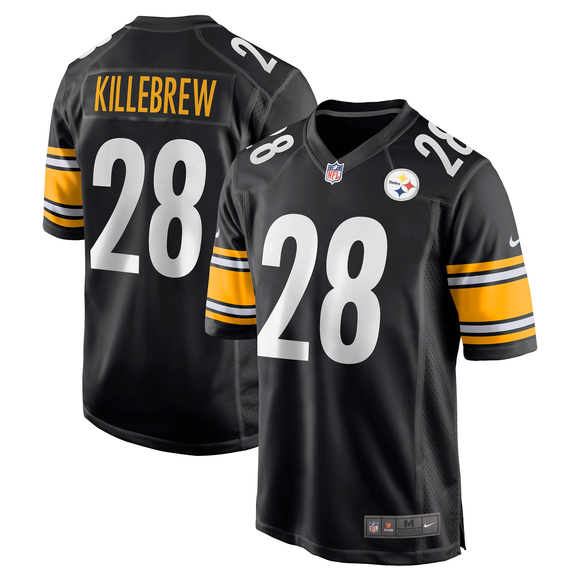 Pittsburgh Steelers Miles Killebrew Black Game NFL Jersey Men's