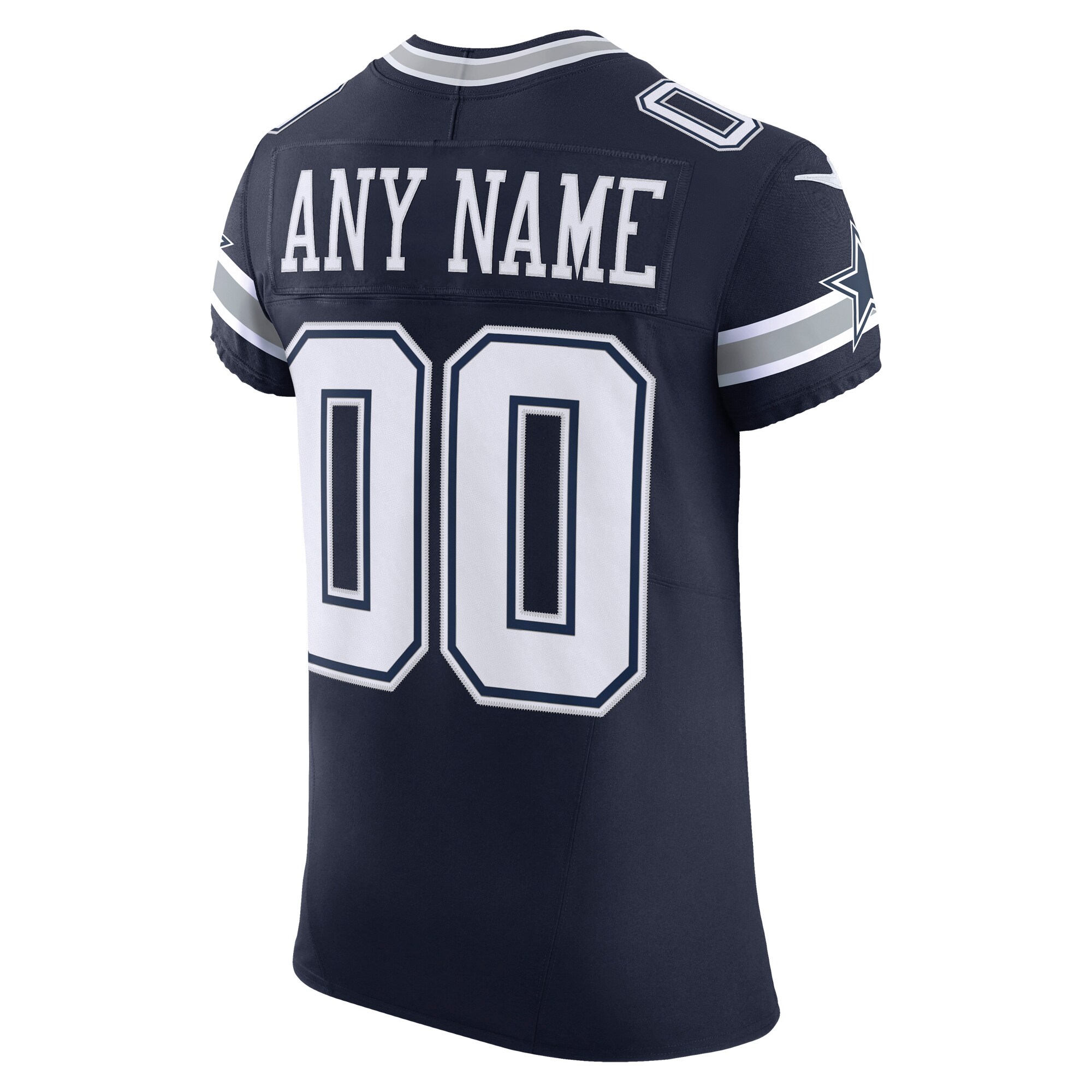 Dallas Cowboys Navy Vapor F.U.S.E. Elite Custom NFL Jersey Men's