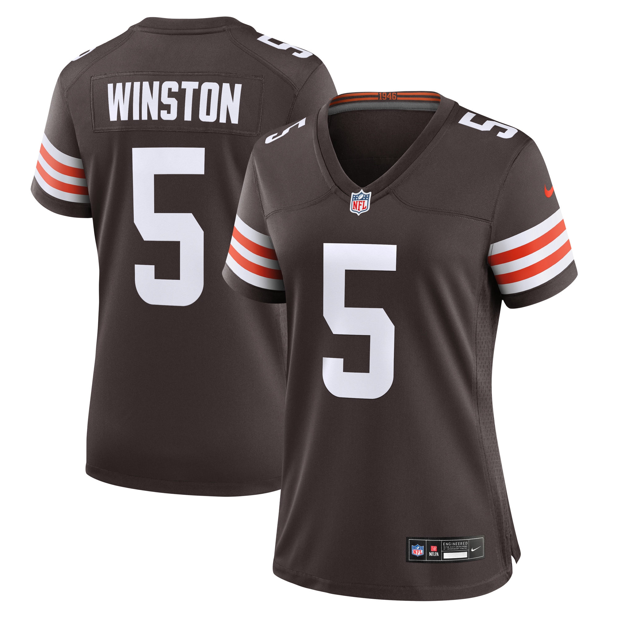 Cleveland Browns Jameis Winston Brown Game NFL Jersey Women's
