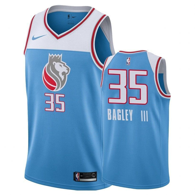 Sacramento Kings Marvin Bagley ??35 City Blue NBA Jersey Men's