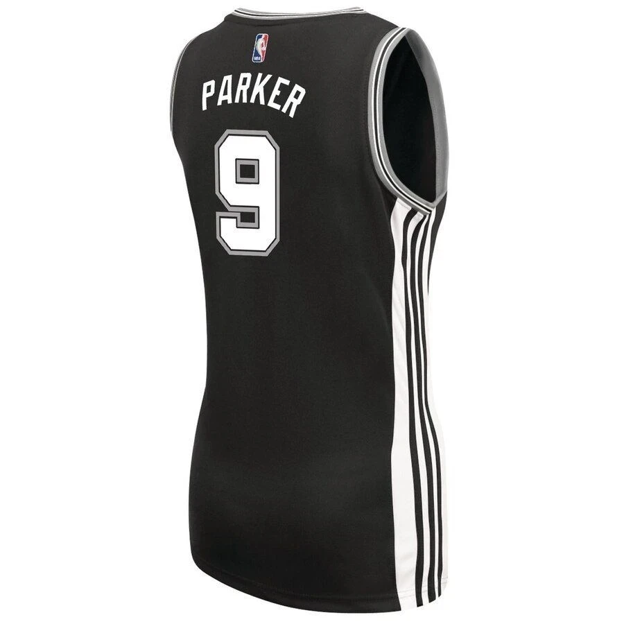 Tony Parker San Antonio Spurs Team Black NBA Jersey Women's