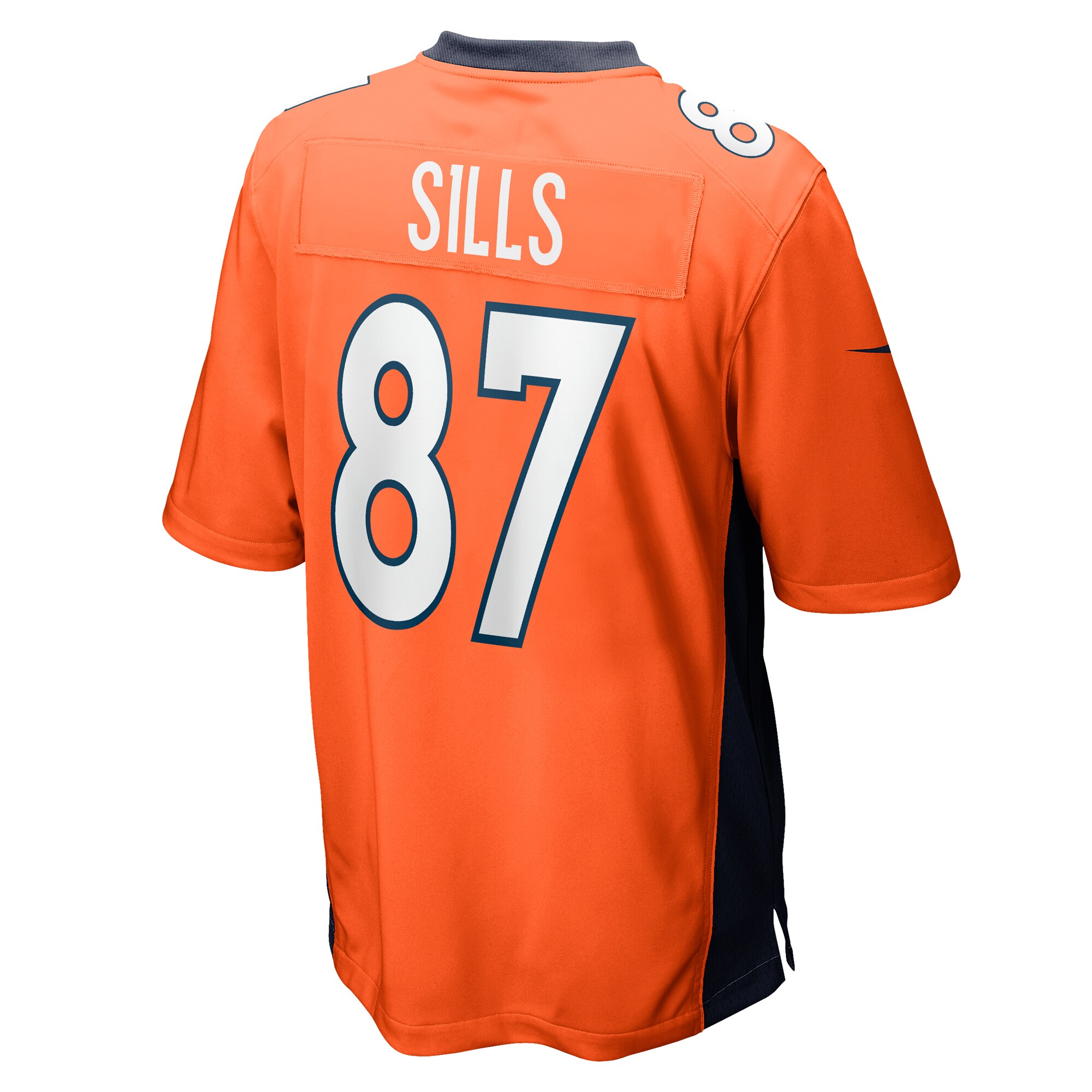 Denver Broncos David Sills Orange Team Game NFL Jersey Men's