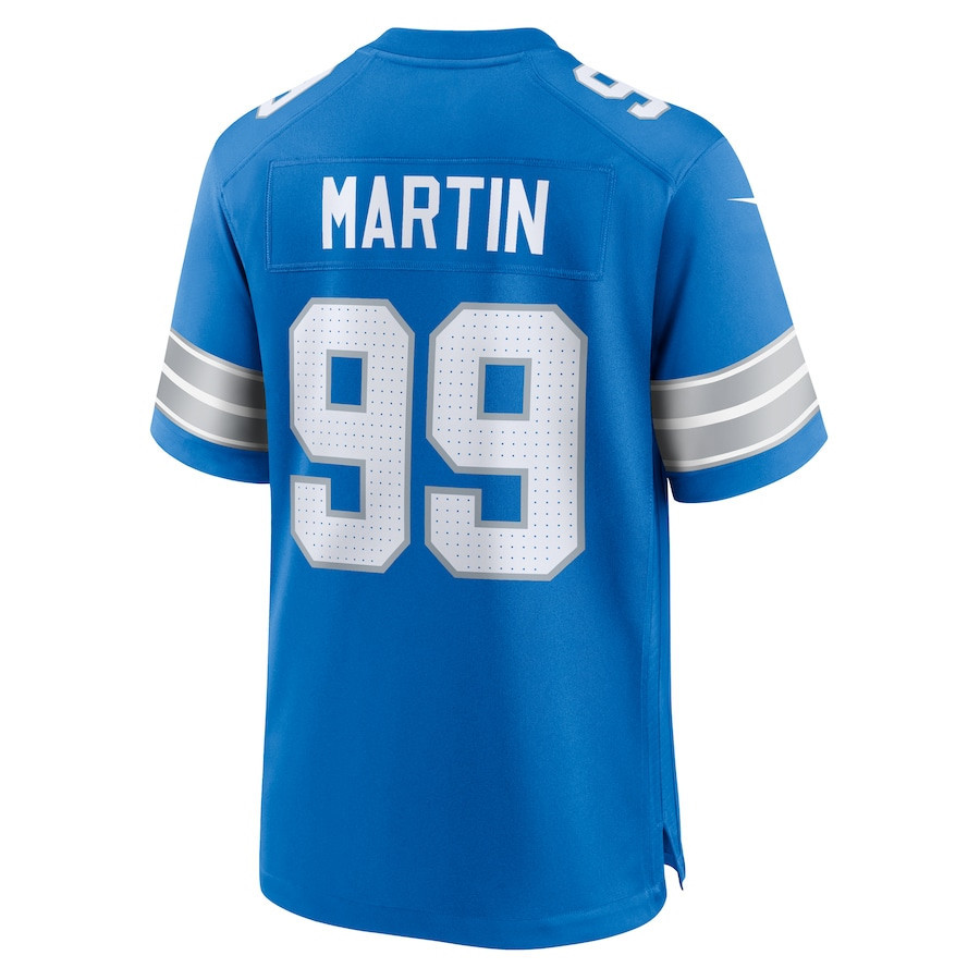 Brodric Martin #99 Detroit Lions Super Bowl LIX Blue NFL Jersey Youth