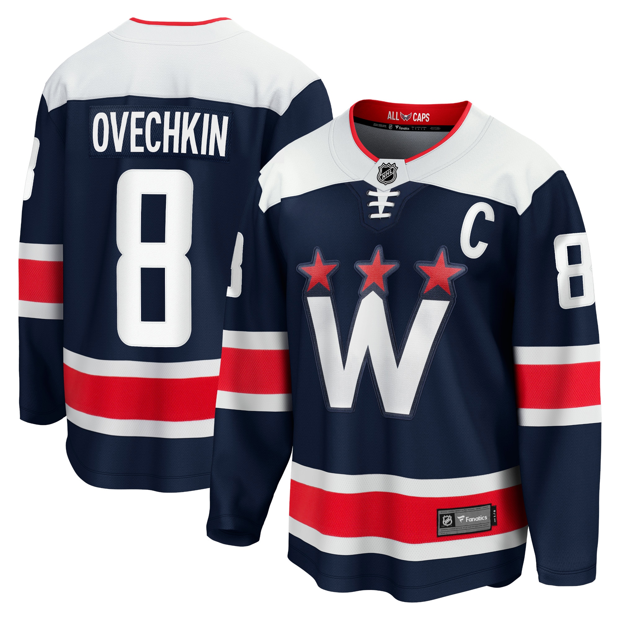 Washington Capitals Alexander Ovechkin Navy Alternate Premier Breakaway Player NHL Jersey Men's