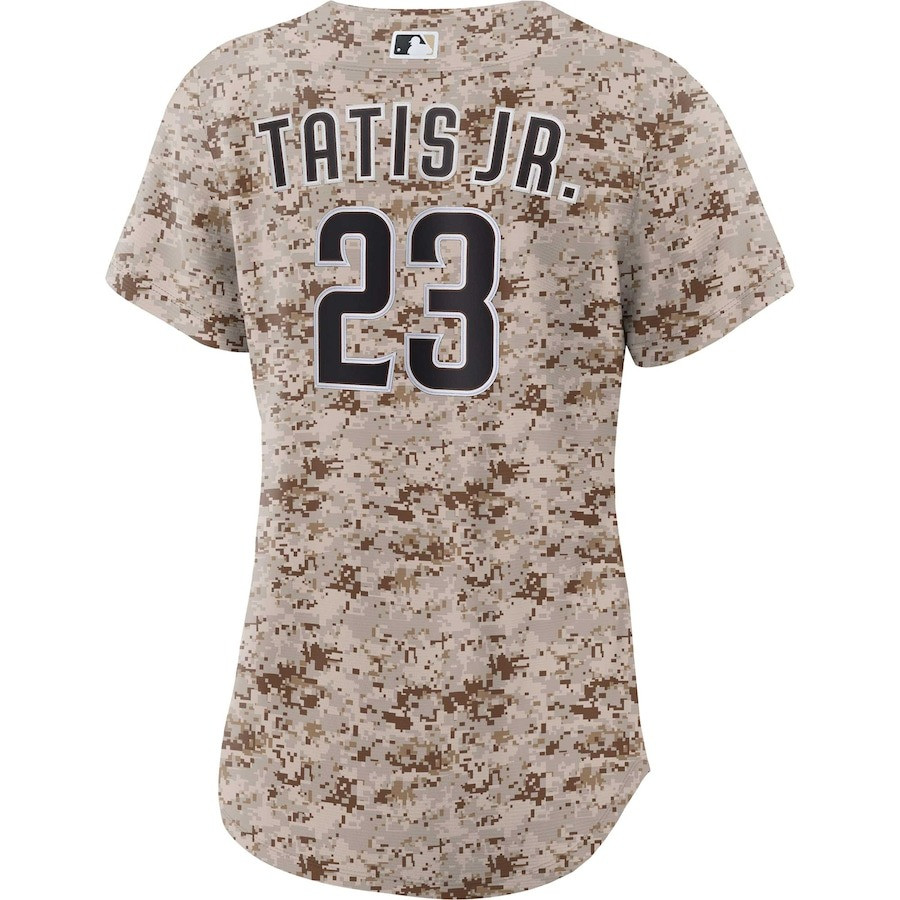 Fernando Tatis Jr. 23 San Diego Padres USMC Alternate Camo MLB Jersey Women's