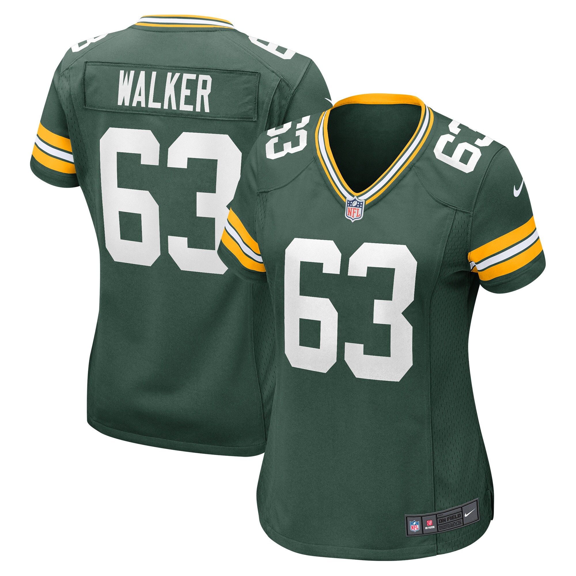 Green Bay Packers Rasheed Walker Green Player Game NFL Jersey Women's