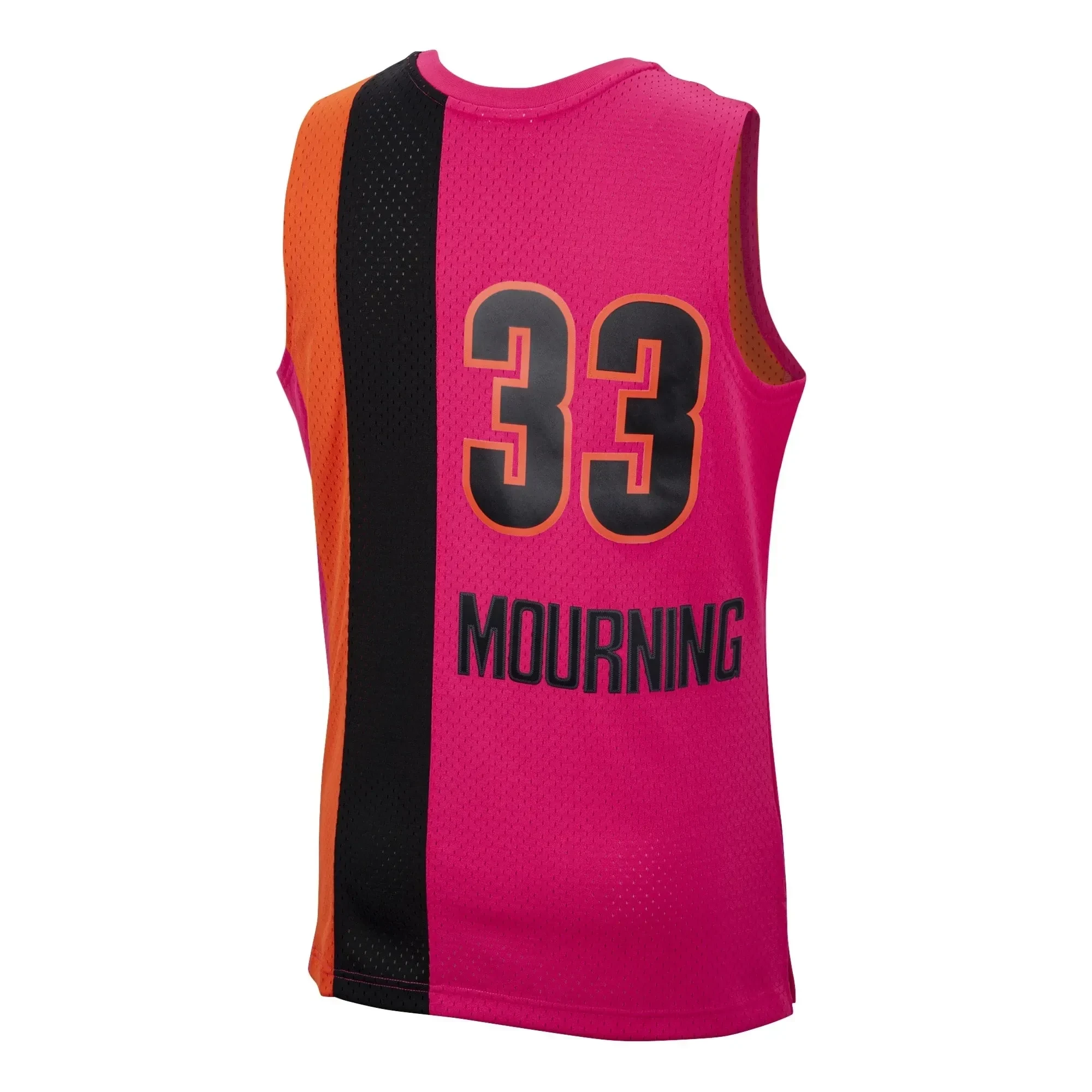 Alonzo Mourning Miami Heat Mitchell Ness 2005-06 Hardwood Classics Reload Swingman Pink NBA Jersey Men's