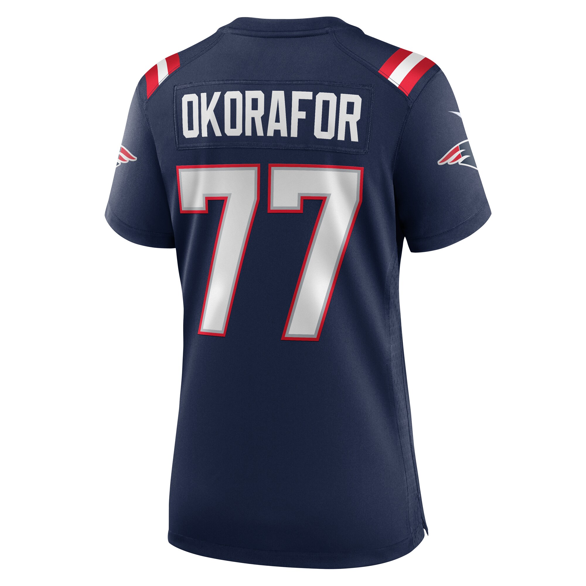 New England Patriots Chukwuma Okorafor Navy Game NFL Jersey Women's