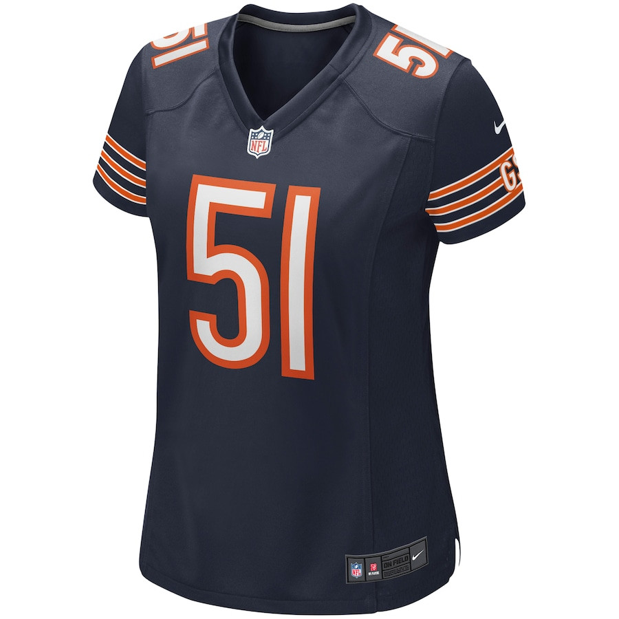 Dick Butkus 51 Chicago Bears Game Retired Navy NFL Jersey Women's