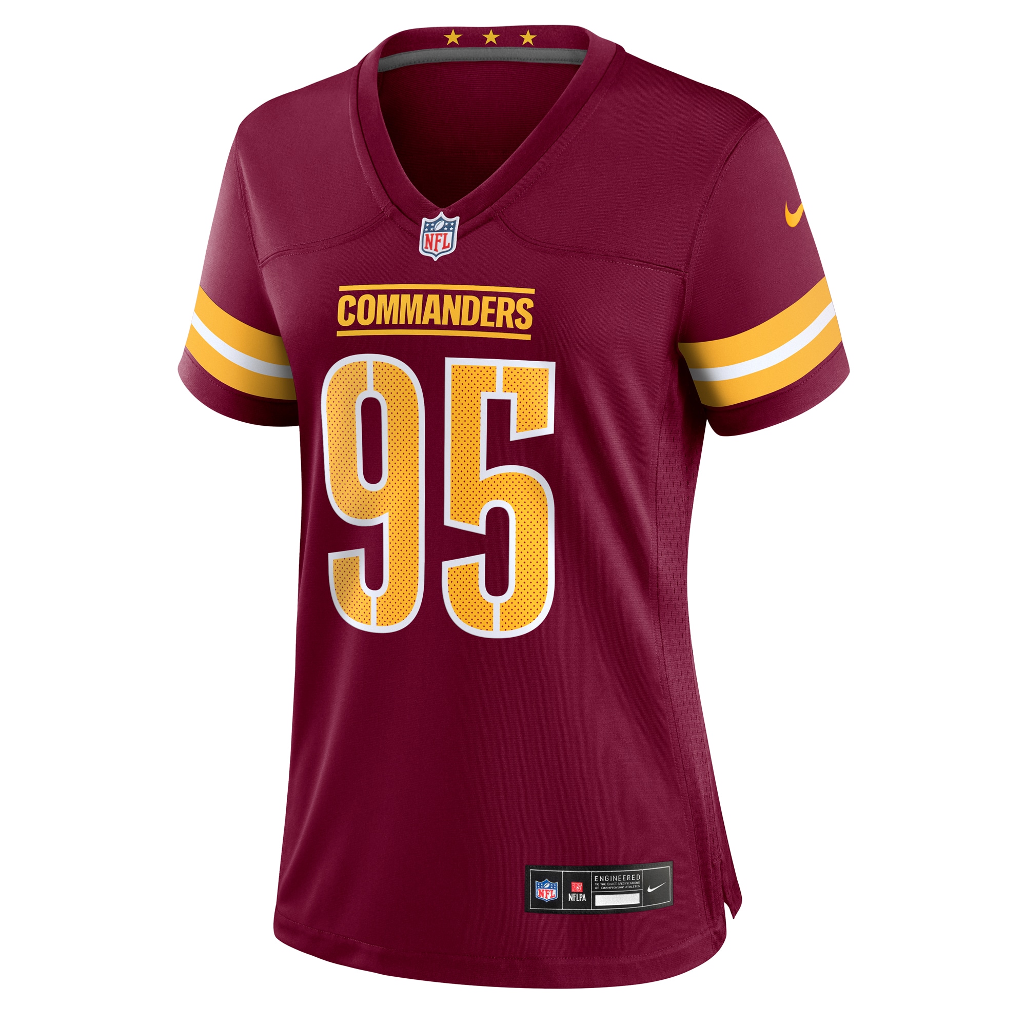 Washington Commanders Jer'Zhan Newton Burgundy Game NFL Jersey Women's