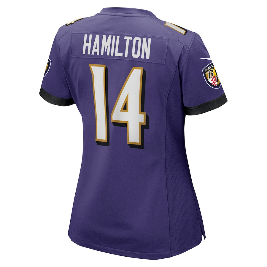 Kyle Hamilton #14 Baltimore Ravens Super Bowl LIX Purple NFL Jersey Women's