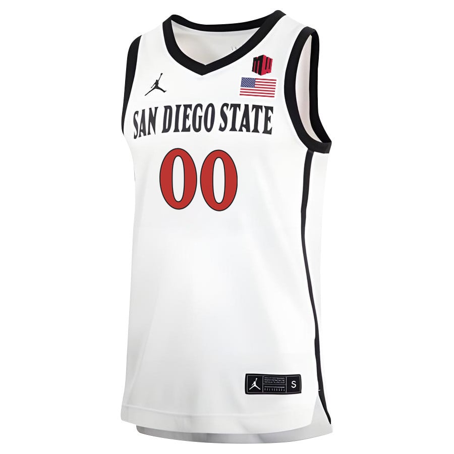 Custom 00 San Diego State Aztecs 2023 MW Logo- Me White NCAA Jersey Men's