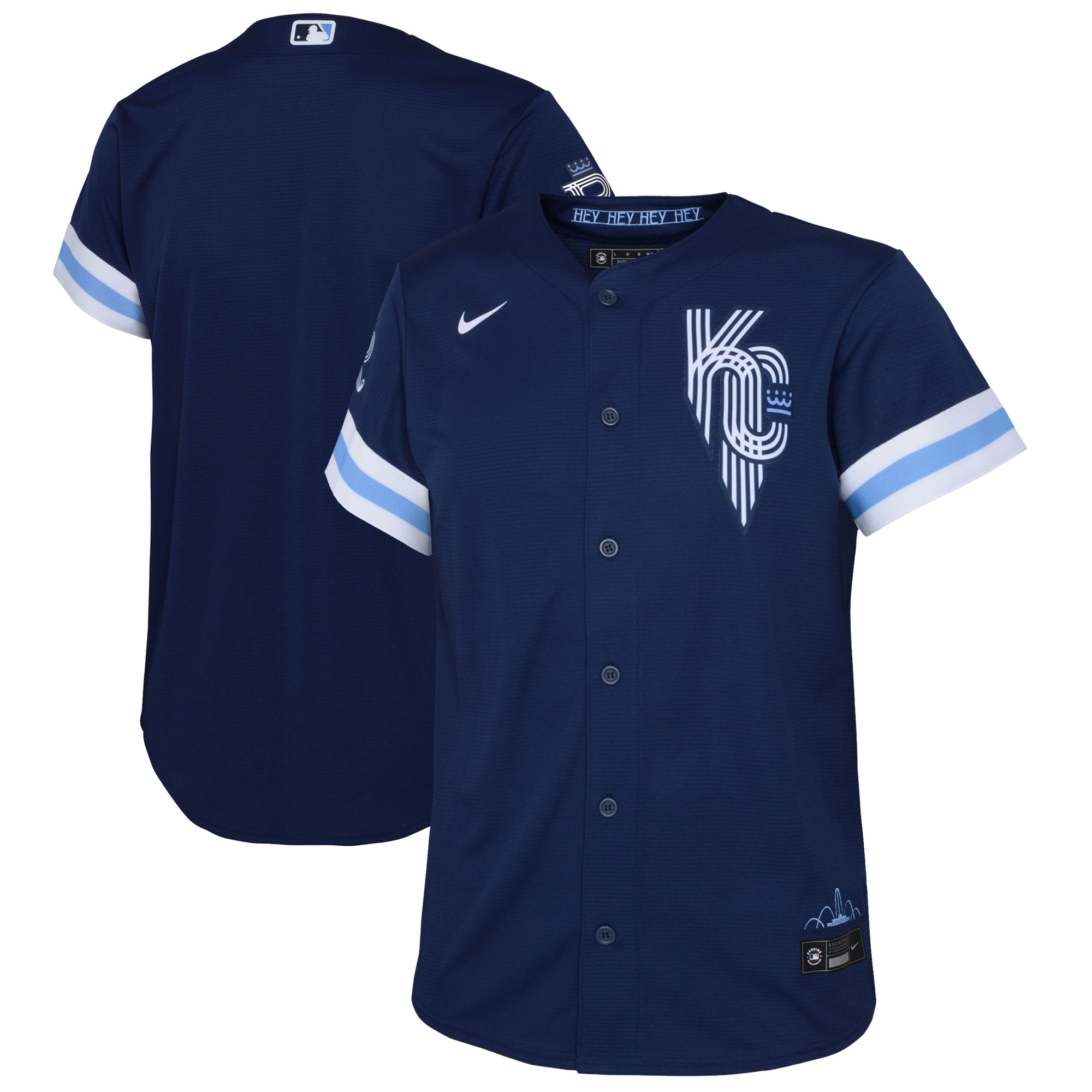 Kansas City Royals Navy City Connect MLB Jersey Youth