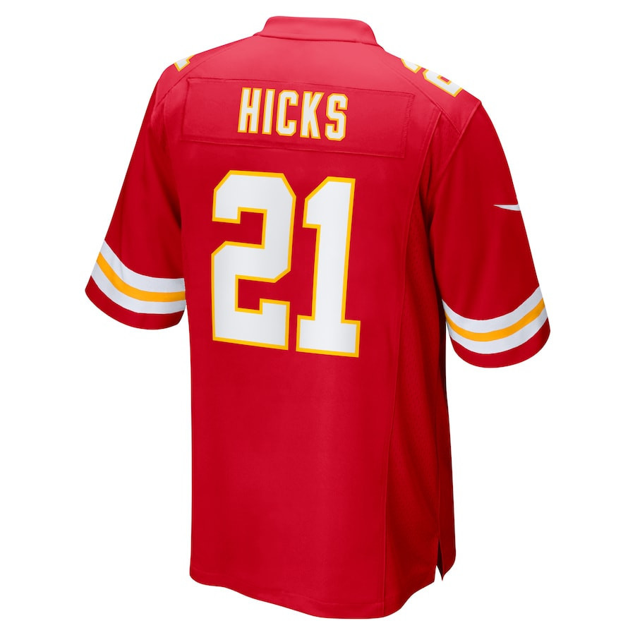 Jaden Hicks #21 Kansas City Chiefs Super Bowl LIX Red NFL Jersey Youth