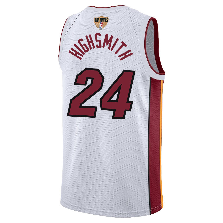 Haywood Highsmith 24 Miami Heat Final Champions 2023 Swingman White NBA Jersey Men's